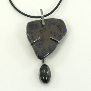 Boulder Opal and Star Diopside