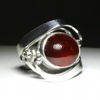Garnet and White Sapphire Swirl