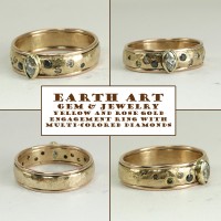 Salt and Pepper Diamond Engagement Ring